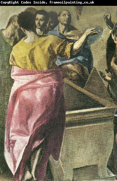El Greco assumption of the virgin,detail